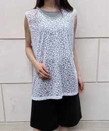 FLEK（フレック）の「SHEER PATTERN LONG SLEEVELESS（タンクトップ）」