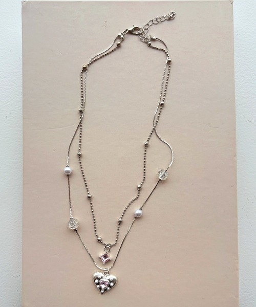 kutir(クティール)の「kutirlune/2連ハートネックレス(ネックレス・レディース・シルバー・FREE)」の3枚目の写真