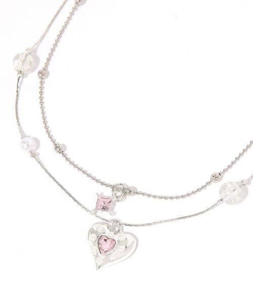 kutir(クティール)の「kutirlune/2連ハートネックレス(ネックレス・レディース・シルバー・FREE)」の5枚目の写真