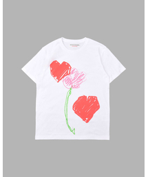 THEMUSEUMVISITOR（ザミュージアムビジター）の「FLOWER HEART T-SHIRTS（Tシャツ/カットソー）」