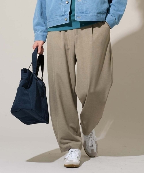 a.v.v（アーヴェヴェ）の「【イージーケア/洗濯機で洗える/毛玉になりにくい/ストレッチ】メランジツイルイージーバルーンパンツ（その他パンツ・メンズ・カーキ/ブラック/ベージュ・46/48）」の3枚目の写真