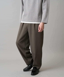 【イージーケア/洗濯機で洗える/毛玉になりにくい/ストレッチ】メランジツイルイージーバルーンパンツ