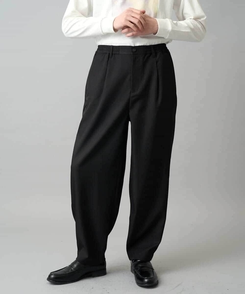 a.v.v（アーヴェヴェ）の「【イージーケア/洗濯機で洗える/毛玉になりにくい/ストレッチ】メランジツイルイージーバルーンパンツ（その他パンツ・メンズ・カーキ/ブラック/ベージュ・46/48）」の4枚目の写真