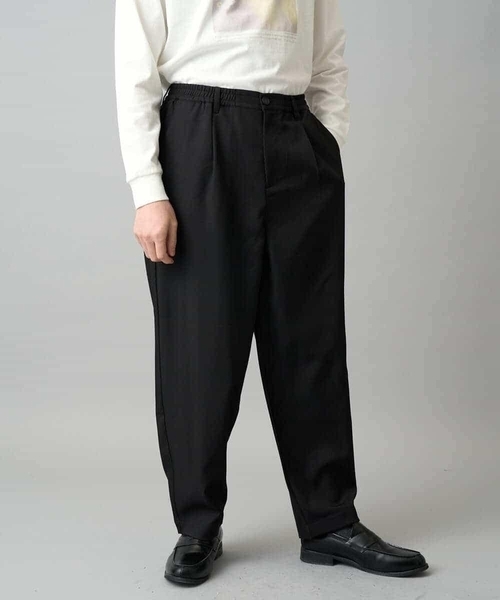 a.v.v（アーヴェヴェ）の「【イージーケア/洗濯機で洗える/毛玉になりにくい/ストレッチ】メランジツイルイージーバルーンパンツ（その他パンツ・メンズ・カーキ/ブラック/ベージュ・46/48）」の5枚目の写真