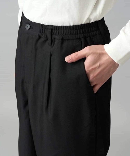 a.v.v（アーヴェヴェ）の「【イージーケア/洗濯機で洗える/毛玉になりにくい/ストレッチ】メランジツイルイージーバルーンパンツ（その他パンツ・メンズ・カーキ/ブラック/ベージュ・46/48）」の9枚目の写真