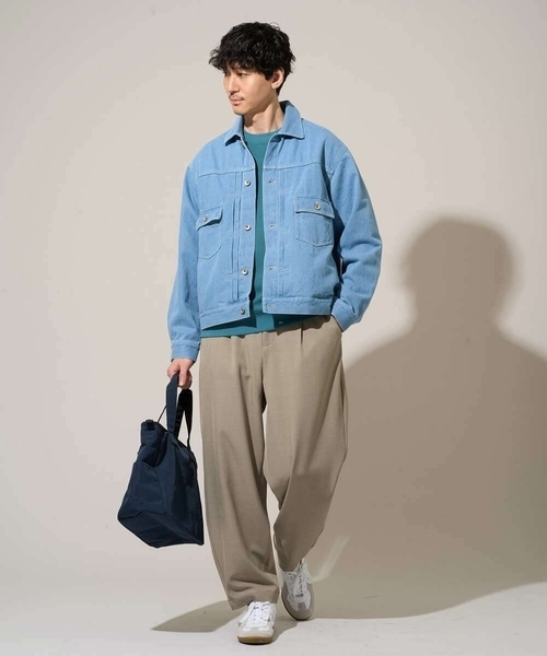 a.v.v（アーヴェヴェ）の「【イージーケア/洗濯機で洗える/毛玉になりにくい/ストレッチ】メランジツイルイージーバルーンパンツ（その他パンツ・メンズ・カーキ/ブラック/ベージュ・46/48）」の14枚目の写真