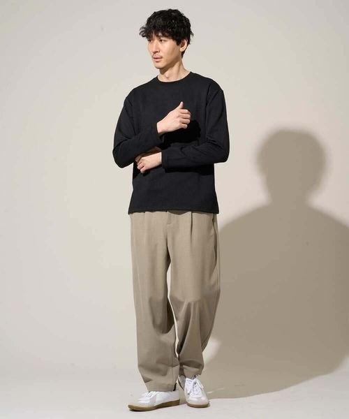 a.v.v（アーヴェヴェ）の「【イージーケア/洗濯機で洗える/毛玉になりにくい/ストレッチ】メランジツイルイージーバルーンパンツ（その他パンツ・メンズ・カーキ/ブラック/ベージュ・46/48）」の18枚目の写真