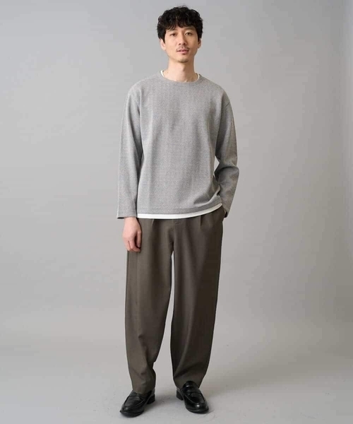 a.v.v（アーヴェヴェ）の「【イージーケア/洗濯機で洗える/毛玉になりにくい/ストレッチ】メランジツイルイージーバルーンパンツ（その他パンツ・メンズ・カーキ/ブラック/ベージュ・46/48）」の19枚目の写真
