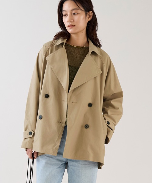 marmors（マルモア）の「【marmors】ラグランショートトレンチコート（トレンチコート・レディース・ベージュ/ライトベージュ・36）」の2枚目の写真