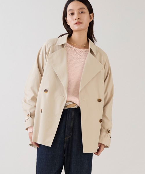 marmors（マルモア）の「【marmors】ラグランショートトレンチコート（トレンチコート・レディース・ベージュ/ライトベージュ・36）」の3枚目の写真