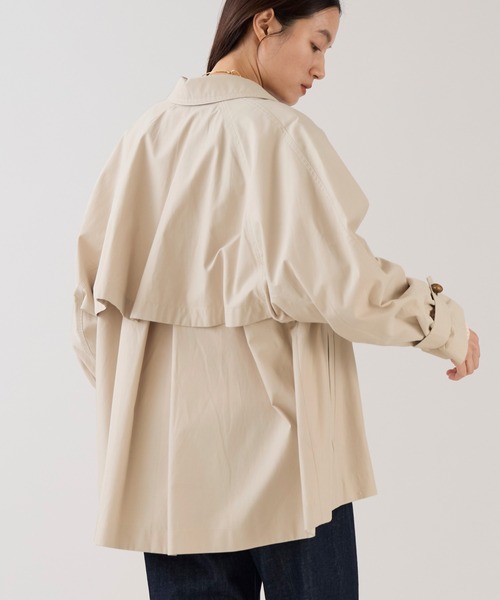 marmors（マルモア）の「【marmors】ラグランショートトレンチコート（トレンチコート・レディース・ベージュ/ライトベージュ・36）」の6枚目の写真