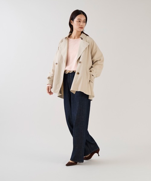 marmors（マルモア）の「【marmors】ラグランショートトレンチコート（トレンチコート・レディース・ベージュ/ライトベージュ・36）」の9枚目の写真