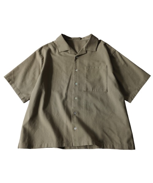 antiqua(アンティカ)の「開襟 リネン混 シャツ(シャツ/ブラウス・レディース・ブラック/ナチュラル/ベージュ系その他/ネイビー・P/R)」の13枚目の写真