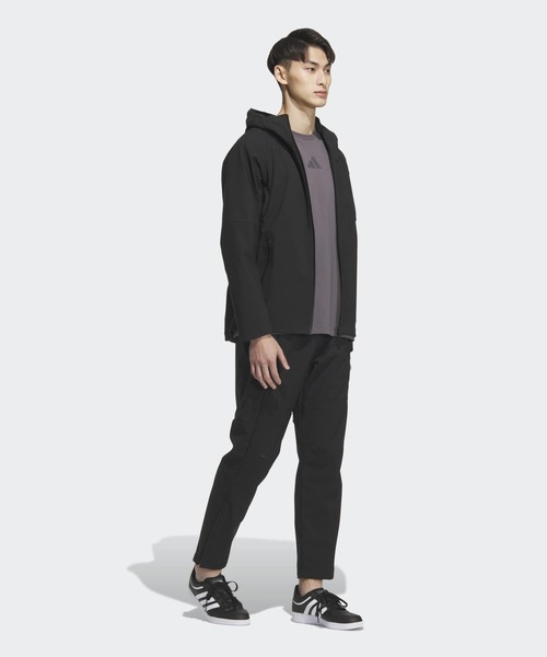 adidas(アディダス)の「プレミアム スポーツ 圧着加工フリースウーブン フードジャケット / アディダス adidas(パーカー・メンズ・ブラック・X-LARGE/MEDIUM/LARGE/3XL/XX-SMALL/X-SMALL)」の5枚目の写真