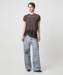 ASTRAET | ＜ASTRAET＞ダブルニー バギー デニムパンツ UNISEX(その他パンツ)