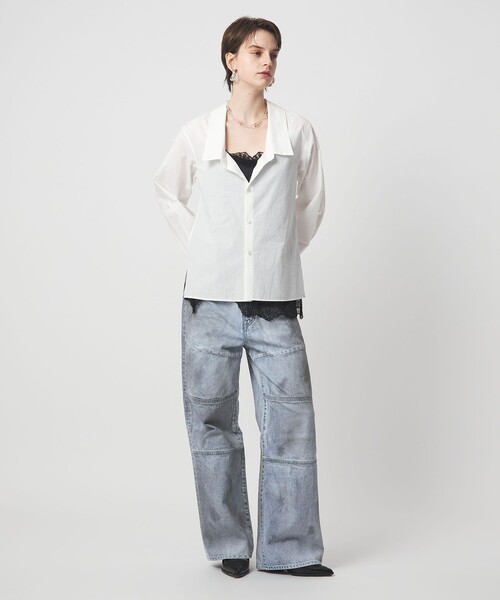 ASTRAET（アストラット）の「＜ASTRAET＞ダブルニー バギー デニムパンツ UNISEX（その他パンツ・レディース・ライトブルー・2/0/00/1）」の4枚目の写真