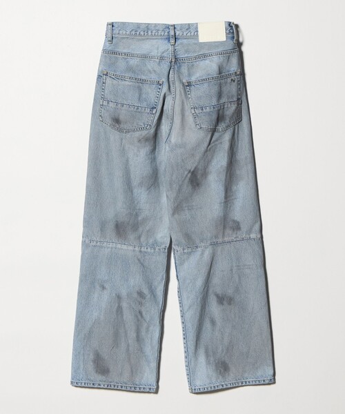 ASTRAET(アストラット)の「<ASTRAET>ダブルニー バギー デニムパンツ UNISEX(その他パンツ・レディース・ライトブルー・2/0/00/1)」の6枚目の写真