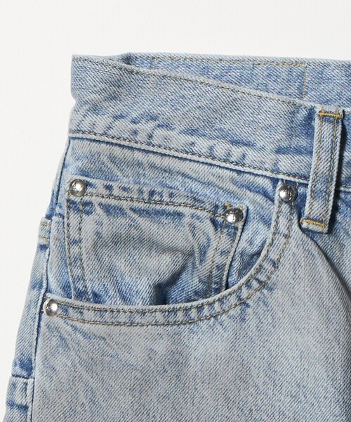 ASTRAET(アストラット)の「<ASTRAET>ダブルニー バギー デニムパンツ UNISEX(その他パンツ・レディース・ライトブルー・2/0/00/1)」の9枚目の写真