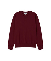 BRUMAN（ブルーマン）の「Cotton V-Neck Knit (Burgundy)（ニット/セーター）」