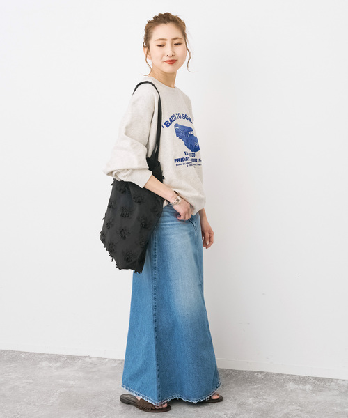 Spick & Span（スピックアンドスパン）の「crinkle crinkle crinkle 別注3D embroidery TOTE*（トートバッグ・レディース・ブラック・FREE）」の2枚目の写真