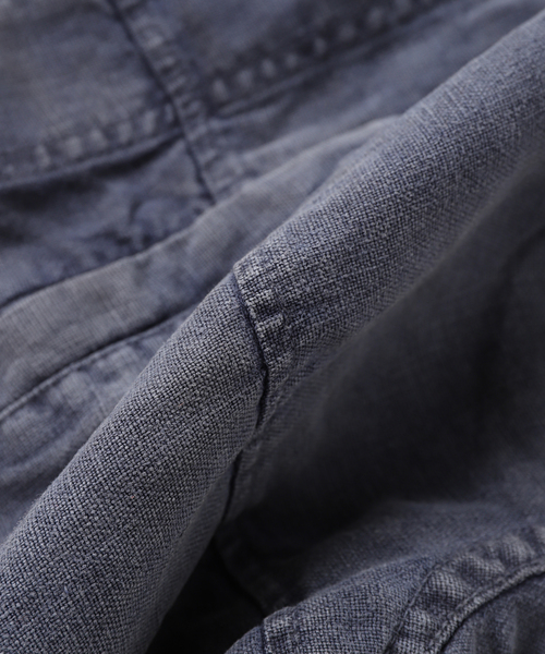 Anachronorm（アナクロノーム）の「ANACHRONORM / アナクロノーム FADED SULFUR DYED LINEN UTILITY JACKET（その他アウター・メンズ・ボルドー/コバルトブルー・MEDIUM）」の5枚目の写真