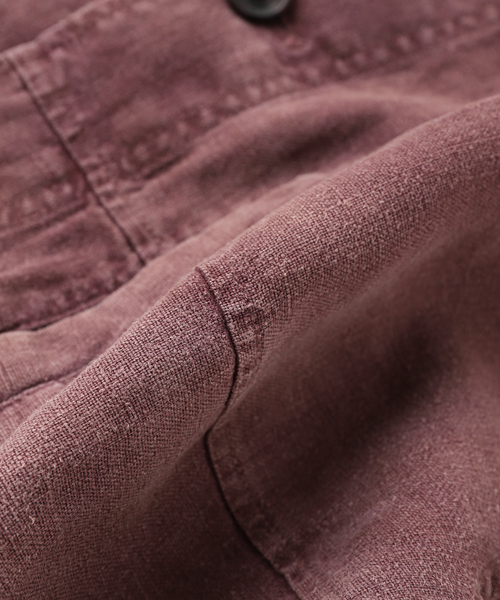 Anachronorm（アナクロノーム）の「ANACHRONORM / アナクロノーム FADED SULFUR DYED LINEN UTILITY JACKET（その他アウター・メンズ・ボルドー/コバルトブルー・MEDIUM）」の6枚目の写真