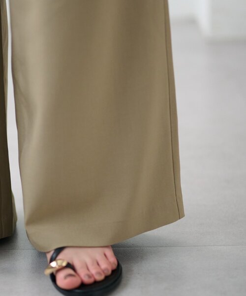 DISCOAT（ディスコート）の「【Enlude】サイドベルト付きワイドパンツ（スラックス・レディース・ブラック/ベージュ・MEDIUM/LARGE）」の22枚目の写真