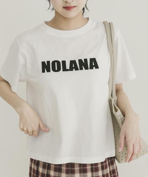 ITEMS URBANRESEARCH(アイテムズ アーバンリサーチ)の「フロッキープリントTシャツ(Tシャツ/カットソー・レディース・ライトブルー/ライトベージュ/チャコールグレー/ホワイト・FREE)」の6枚目の写真