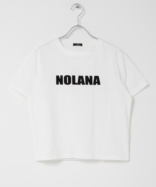 ITEMS URBANRESEARCH(アイテムズ アーバンリサーチ)の「フロッキープリントTシャツ(Tシャツ/カットソー・レディース・ライトブルー/ライトベージュ/チャコールグレー/ホワイト・FREE)」の12枚目の写真