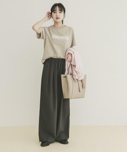 ITEMS URBANRESEARCH(アイテムズ アーバンリサーチ)の「フロッキープリントTシャツ(Tシャツ/カットソー・レディース・ライトブルー/ライトベージュ/チャコールグレー/ホワイト・FREE)」の18枚目の写真