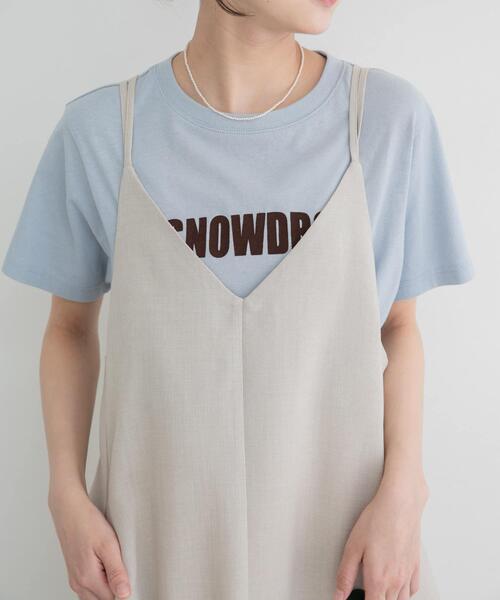 ITEMS URBANRESEARCH（アイテムズ アーバンリサーチ）の「フロッキープリントTシャツ（Tシャツ/カットソー・レディース・ライトブルー/ライトベージュ/チャコールグレー/ホワイト・FREE）」の22枚目の写真