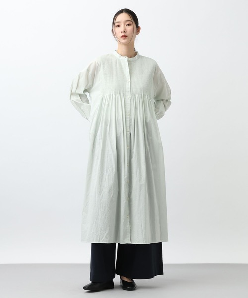 studio CLIP（スタディオクリップ）の「《natural by clip》Cメニーピンタックワンピース（ワンピース・レディース・ライトグリーン/ライトグレー/ネイビー・FREE）」の3枚目の写真