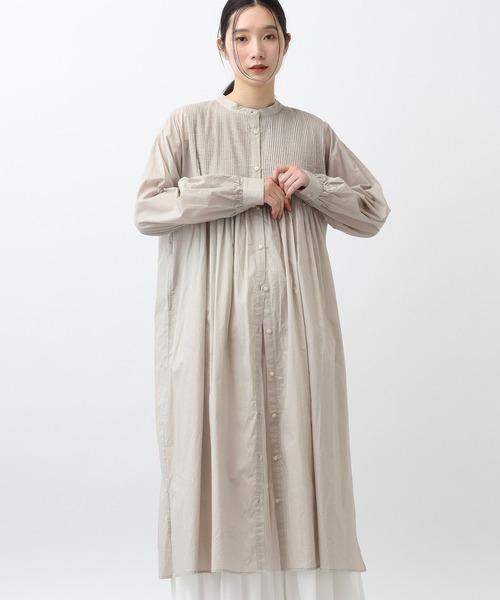 studio CLIP（スタディオクリップ）の「《natural by clip》Cメニーピンタックワンピース（ワンピース・レディース・ライトグリーン/ライトグレー/ネイビー・FREE）」の5枚目の写真