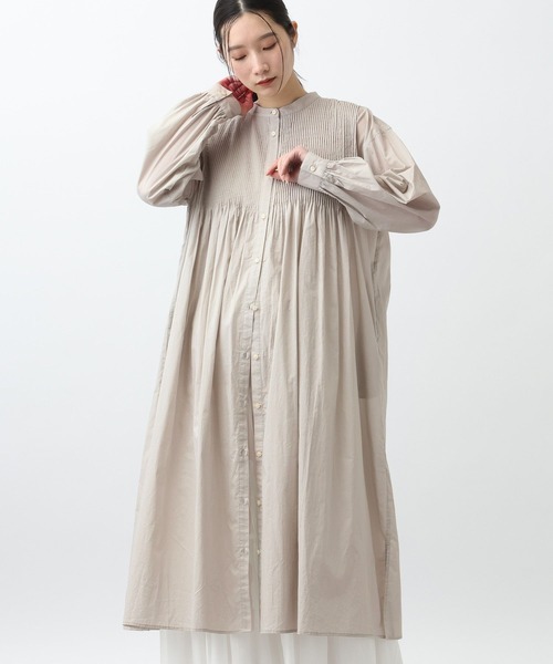 studio CLIP（スタディオクリップ）の「《natural by clip》Cメニーピンタックワンピース（ワンピース・レディース・ライトグリーン/ライトグレー/ネイビー・FREE）」の6枚目の写真