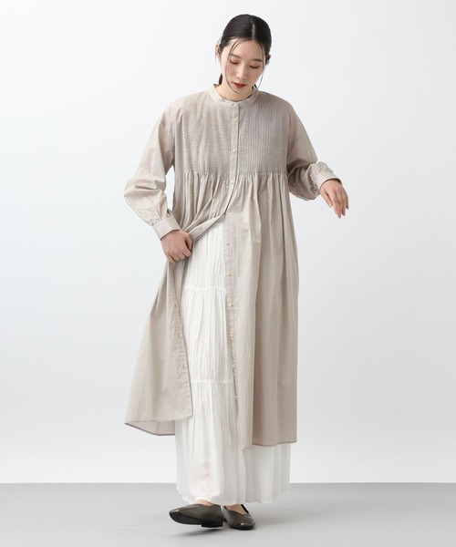 studio CLIP（スタディオクリップ）の「《natural by clip》Cメニーピンタックワンピース（ワンピース・レディース・ライトグリーン/ライトグレー/ネイビー・FREE）」の11枚目の写真