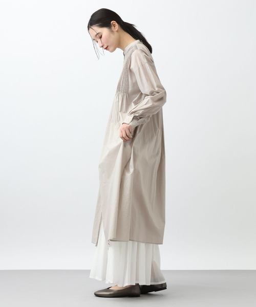 studio CLIP（スタディオクリップ）の「《natural by clip》Cメニーピンタックワンピース（ワンピース・レディース・ライトグリーン/ライトグレー/ネイビー・FREE）」の15枚目の写真