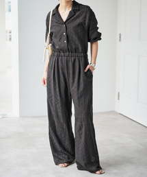 Spick & Span | オープンカラーレースジャンプスーツ(サロペット/オーバーオール)