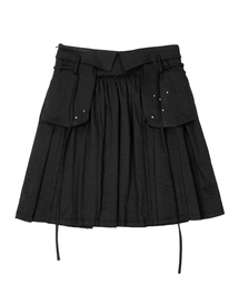 ROUGHNECK（ラフネック）の「アウトポケットプリーツスカートブラック（スカート）」