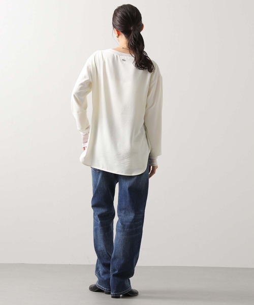 Gready Brilliant(グレディブリリアン)の「Pe袖チュール切替ボートネックブラウス(シャツ/ブラウス・レディース・アイボリー/ブラック・FREE)」の19枚目の写真