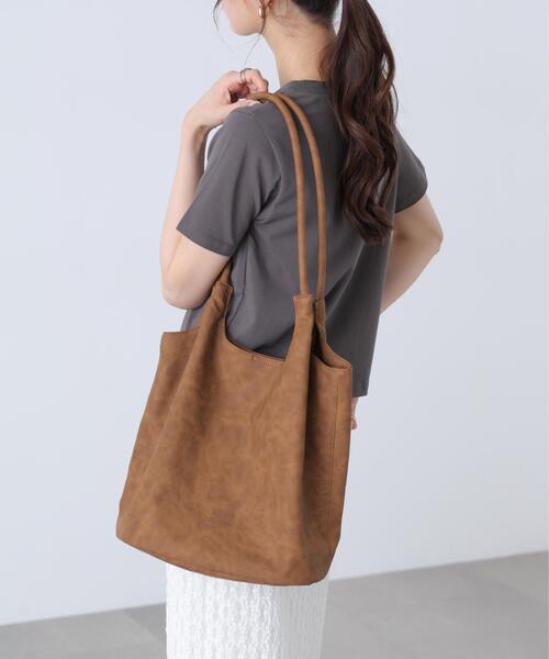 FREE'S MART（フリーズマート）の「デイリートート（トートバッグ・レディース・ベージュ/ブラック/ブラウン・ﾌﾘ-）」の3枚目の写真