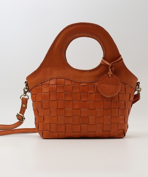 ★Zucchero★編み込みポケット付き2wayショルダーバッグ【BROWN】 zucchero 編み込み2wayショルダーバッグ（ショルダーバッグ