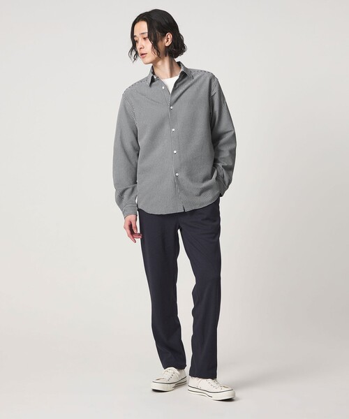 A DAY IN THE LIFE UNITED ARROWS(アデイインザライフユナイテッドアローズ)の「サッカー リラックス レギュラーカラーシャツ-吸水速乾-<A DAY IN THE LIFE>(シャツ/ブラウス・メンズ・ブラック/ホワイト/ネイビー・M/L)」の21枚目の写真