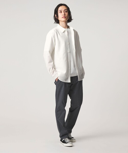 A DAY IN THE LIFE UNITED ARROWS(アデイインザライフユナイテッドアローズ)の「サッカー リラックス レギュラーカラーシャツ-吸水速乾-<A DAY IN THE LIFE>(シャツ/ブラウス・メンズ・ブラック/ホワイト/ネイビー・M/L)」の19枚目の写真