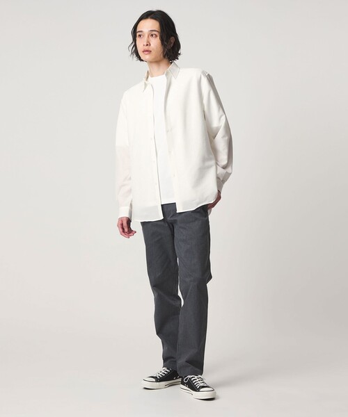 A DAY IN THE LIFE UNITED ARROWS(アデイインザライフユナイテッドアローズ)の「サッカー リラックス レギュラーカラーシャツ-吸水速乾-<A DAY IN THE LIFE>(シャツ/ブラウス・メンズ・ブラック/ホワイト/ネイビー・M/L)」の18枚目の写真