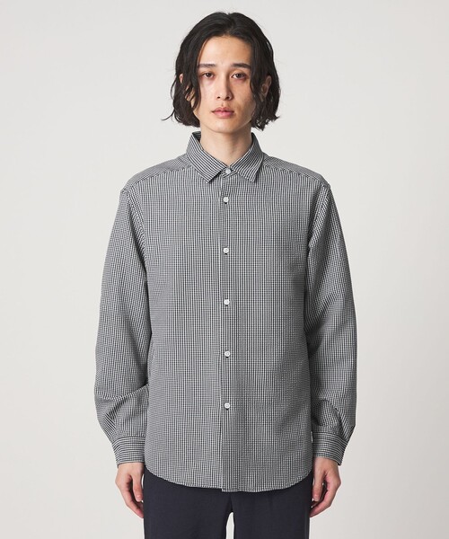 A DAY IN THE LIFE UNITED ARROWS(アデイインザライフユナイテッドアローズ)の「サッカー リラックス レギュラーカラーシャツ-吸水速乾-<A DAY IN THE LIFE>(シャツ/ブラウス・メンズ・ブラック/ホワイト/ネイビー・M/L)」の17枚目の写真
