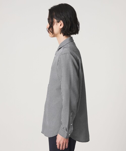 A DAY IN THE LIFE UNITED ARROWS(アデイインザライフユナイテッドアローズ)の「サッカー リラックス レギュラーカラーシャツ-吸水速乾-<A DAY IN THE LIFE>(シャツ/ブラウス・メンズ・ブラック/ホワイト/ネイビー・M/L)」の16枚目の写真