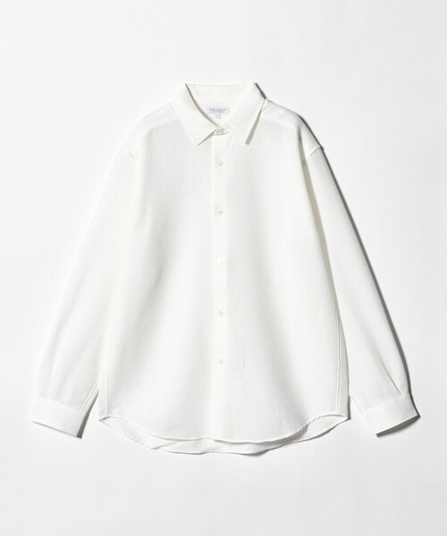A DAY IN THE LIFE UNITED ARROWS(アデイインザライフユナイテッドアローズ)の「サッカー リラックス レギュラーカラーシャツ-吸水速乾-<A DAY IN THE LIFE>(シャツ/ブラウス・メンズ・ブラック/ホワイト/ネイビー・M/L)」の8枚目の写真