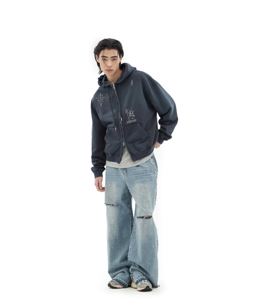 DEFGARMENTS（デフグラメンツ）の「WASHED BUCKLE DENIM PANTS [INDIGO]（デニムパンツ・レディース・その他・SMALL/MEDIUM/LARGE）」の8枚目の写真