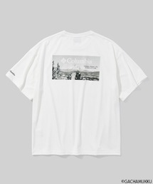 Columbia（コロンビア）の「限定展開 ガチャピン・ムック Columbia  リーディコーブ ガチャムク グラフィック ショートスリーブ Tシャツ  コロンビア（Tシャツ/カットソー）」