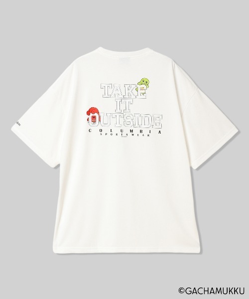 Columbia（コロンビア）の「限定展開 ガチャピン・ムック Columbia/ リーディコーブ ガチャムク グラフィック ショートスリーブ Tシャツ /コロンビア（Tシャツ/カットソー・メンズ・ブラック系その他4/ホワイト系その他2/ブラック系その他3/ブラック系その他/ホワイト系その他4/ホワイト系その他3/ホワイト系その他/ホワイト/ブラック系その他2/ブラック・M/S/XL/L）」の2枚目の写真